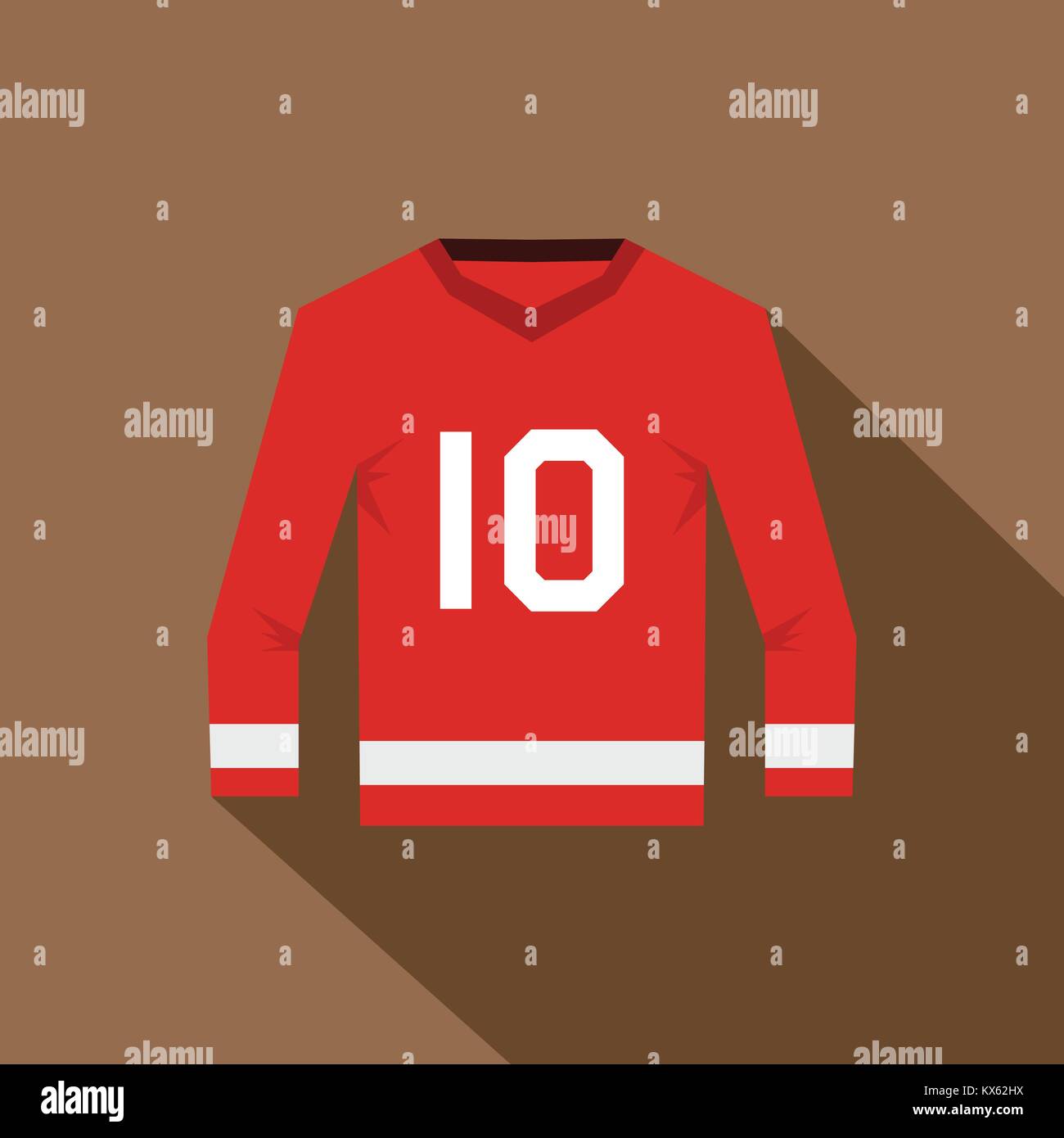 Canadian Hockey Jersey Symbol, flacher Stil Stock Vektor