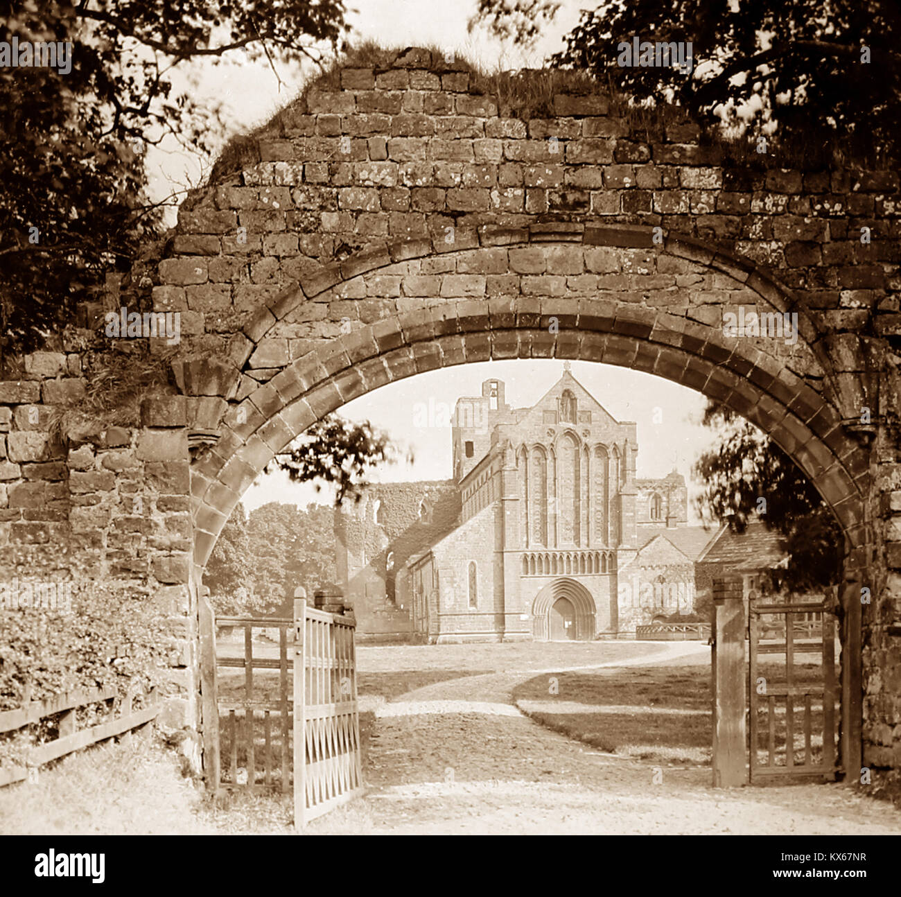 Lanercost Priory, Viktorianischen Periode Stockfoto