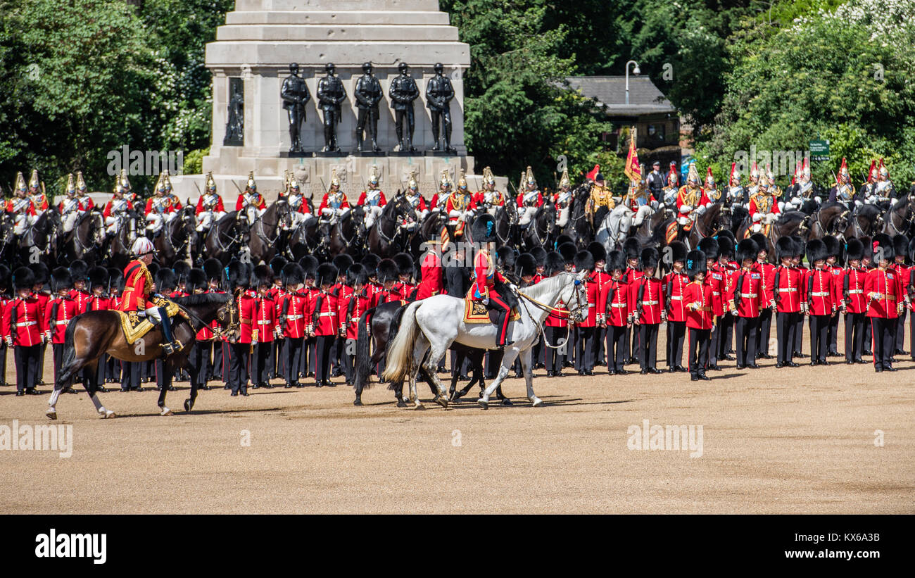 Die Farbe Proben 2017 Horse Guards Parade in London Stockfoto