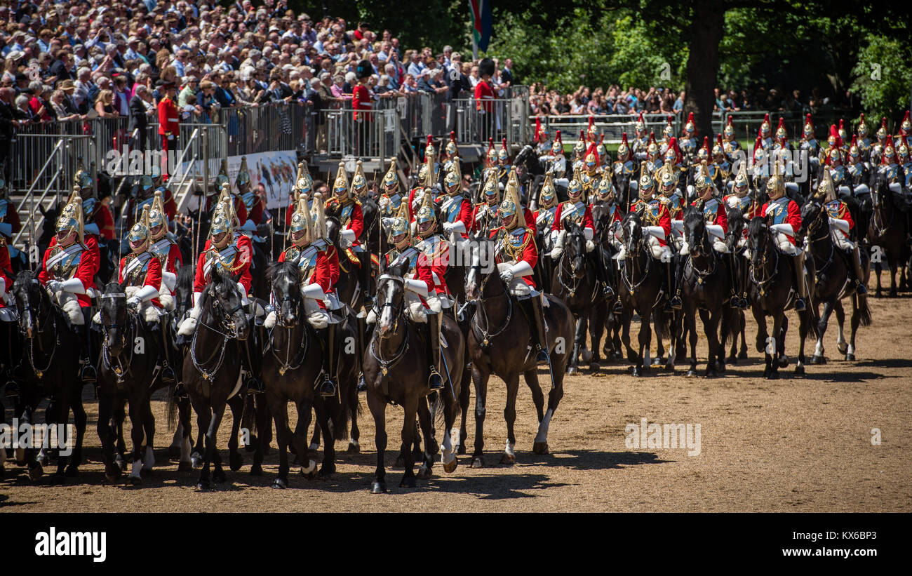 Die Farbe Proben 2017 Horse Guards Parade in London Stockfoto