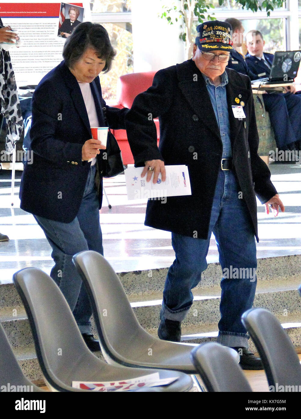 Die Universität von Utah bewirtet seine jährliche Veterans Day tribute Nov. 11, 2013. Veranstaltungen inklusive einem Panel über Frauen in bekämpfen; eine Preisverleihung für die Student Veteran des Jahres; Anerkennung für 11 Veteranen aus dem Zweiten Weltkrieg, Korea, und Vietnam; und ein Mittagessen diese Veteranen zu ehren und zu danken, Anhänger der Arbeitgeber Unterstützung des Schutzes und der Reserve. Stockfoto