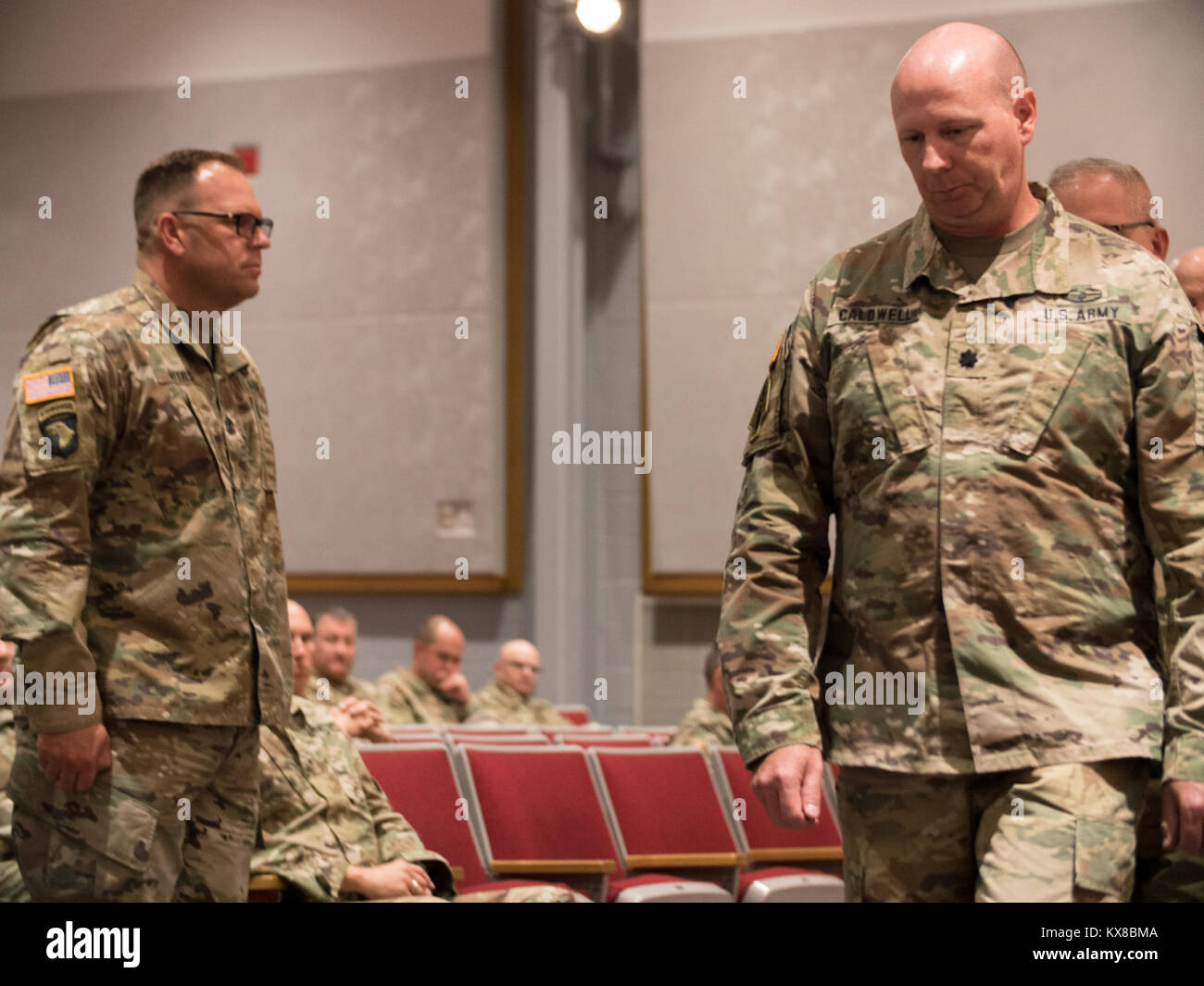 Der 85 zivilen Unterstützung Team führte eine Änderung des Befehls Zeremonie an der Draper Hauptsitz am 29. Juni 2017. (U.S. Army National Guard Foto von Sgt. Scott Vargas, 128 MPAD) Stockfoto