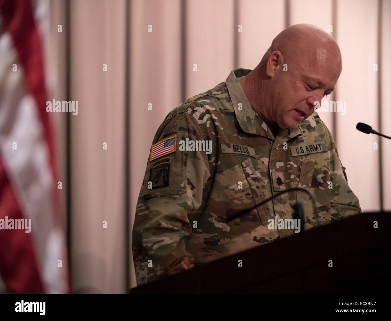 Der 85 zivilen Unterstützung Team führte eine Änderung des Befehls Zeremonie an der Draper Hauptsitz am 29. Juni 2017. (U.S. Army National Guard Foto von Sgt. Scott Vargas, 128 MPAD) Stockfoto