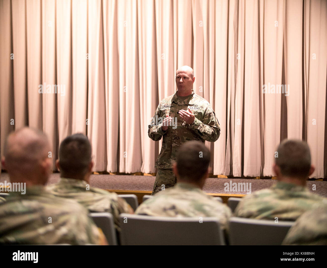 Der 85 zivilen Unterstützung Team führte eine Änderung des Befehls Zeremonie an der Draper Hauptsitz am 29. Juni 2017. (U.S. Army National Guard Foto von Sgt. Scott Vargas, 128 MPAD) Stockfoto