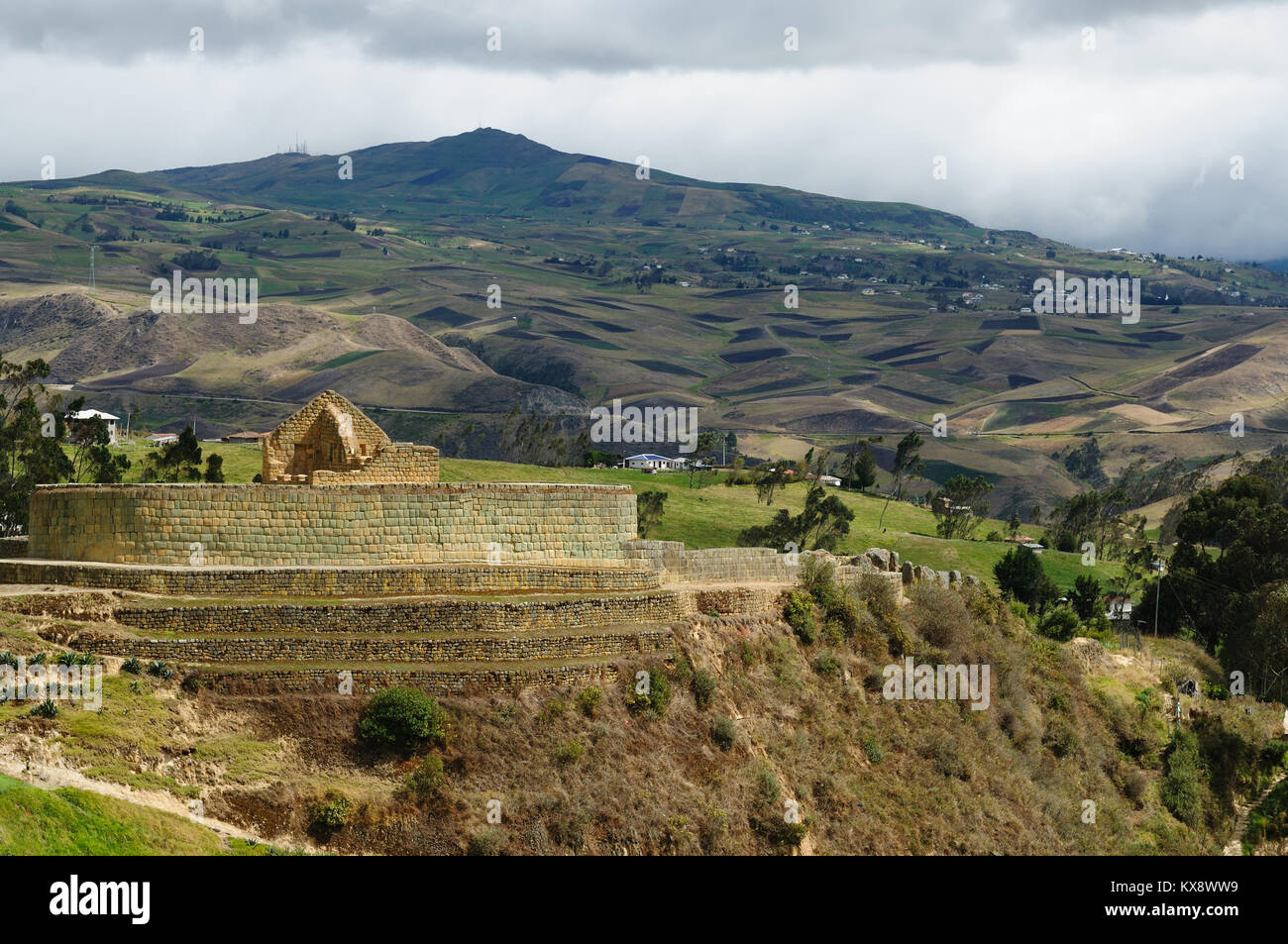 Ecuador, alten Ingapirca Ruins, die bedeutendste Inkastätte Ecuadors wurde gegen Ende des 5. Jahrhunderts gebaut Stockfoto