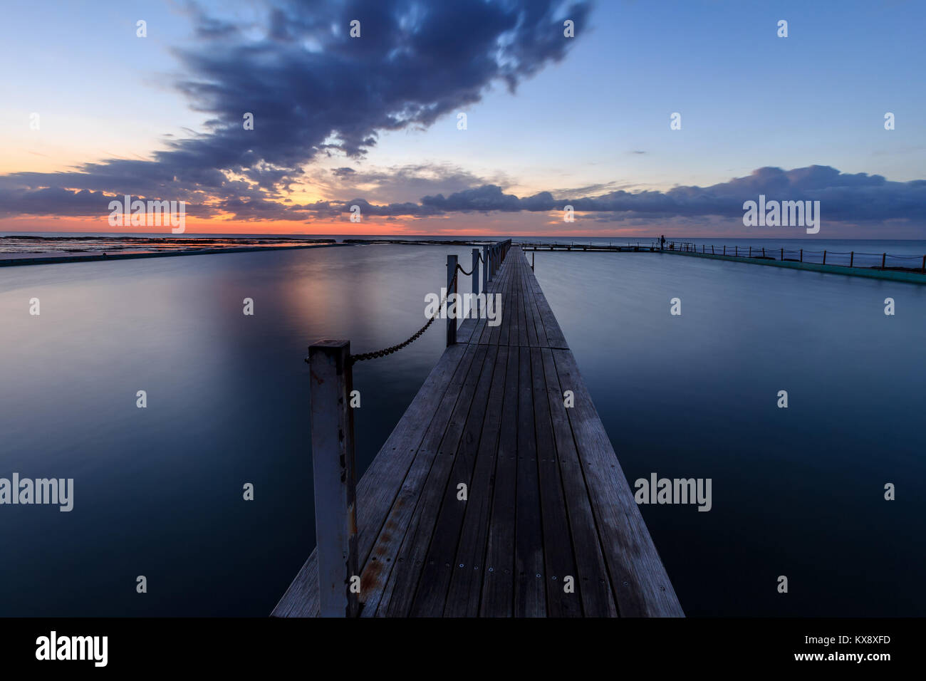 Northbridge pool bei Sonnenaufgang, NSW, Australien Stockfoto