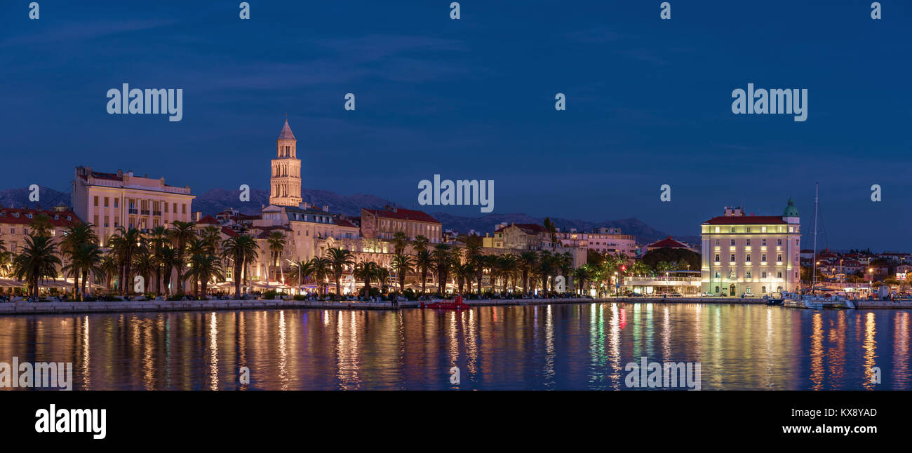 Skyline der Stadt Split, Kroatien Stockfoto
