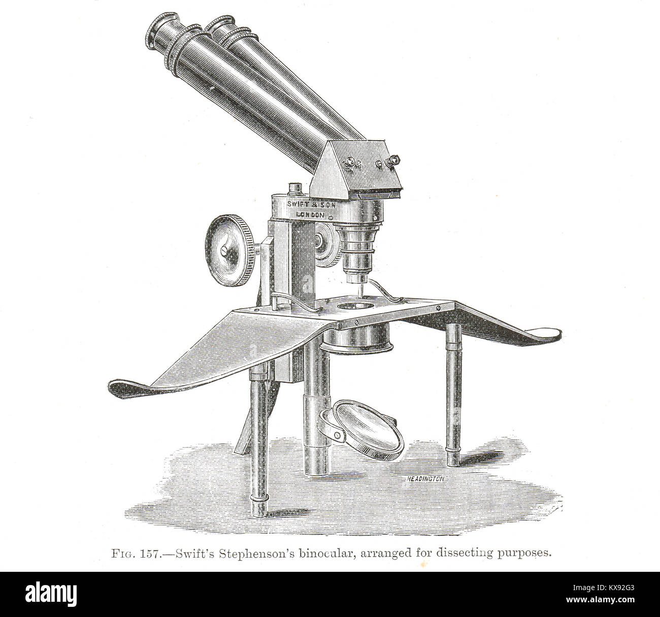 Von Swift Stephensons binokulares Mikroskop für sezieren Zwecke Stockfoto