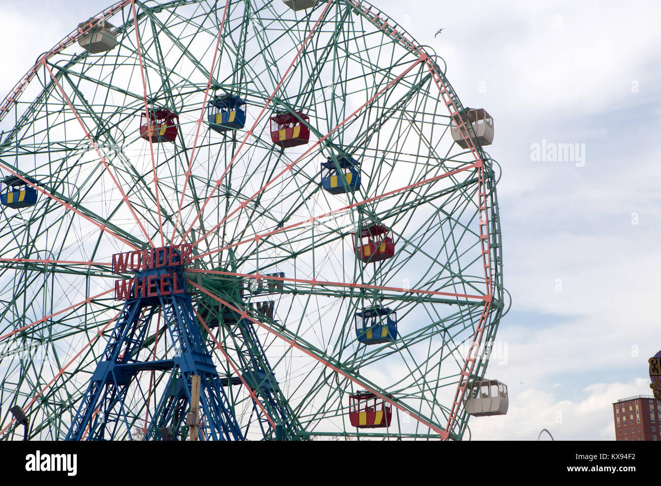 Das Wonder Wheel von Coney Island, NY Stockfoto