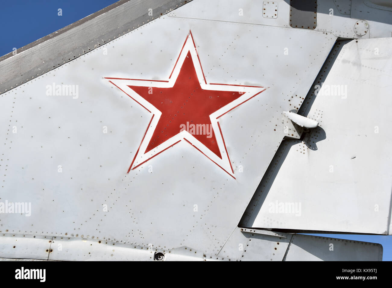 Eine Mig-31 Fighter auf Anzeige in der togliatti Museum von Technik, Oblast Samara. Stockfoto