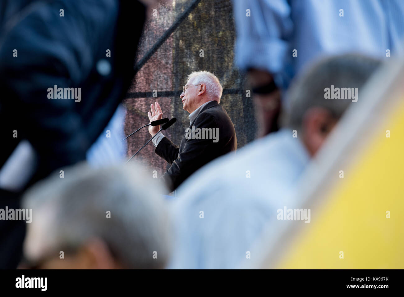 Anti independance Anhänger Bühne eine wagenkolonne in Barcelona, Spanien. Am 28. Oktober. 2017 Stockfoto
