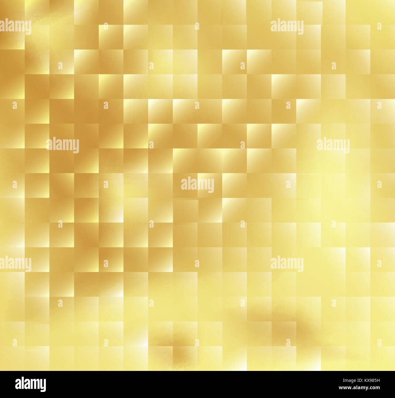 Abstrakte quadrat Mosaik Fliese gelb goldenen Hintergrund Vektor Stock Vektor
