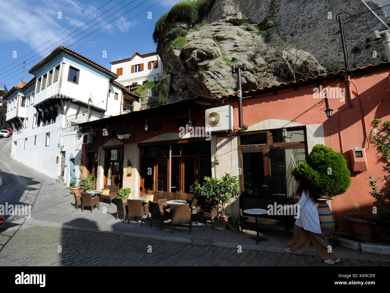 Seaside Stadt Kavala in Griechenland Stockfoto