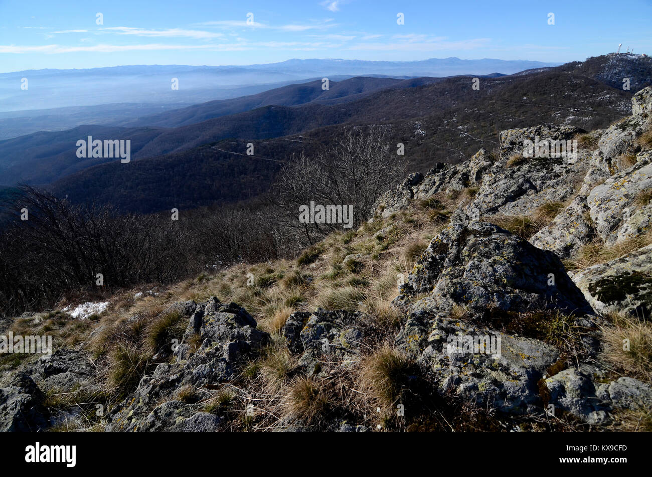 Schöne sonnige Landschaft Stockfoto