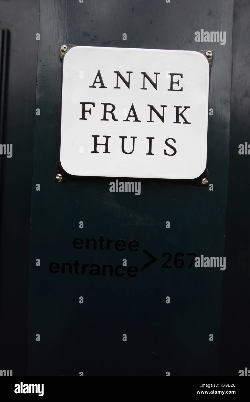 Das Haus, in dem Anne Frank aufgedeckt, daß sie in ihrem Tagebuch während des Zweiten Weltkrieges gelebt und beschrieben. Stockfoto