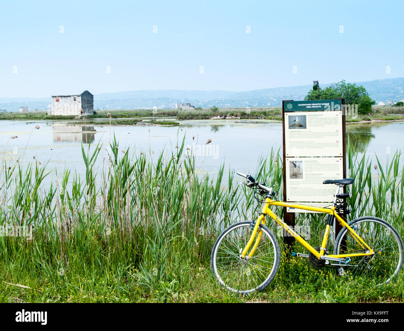 Salinen von Secovlje Stockfoto