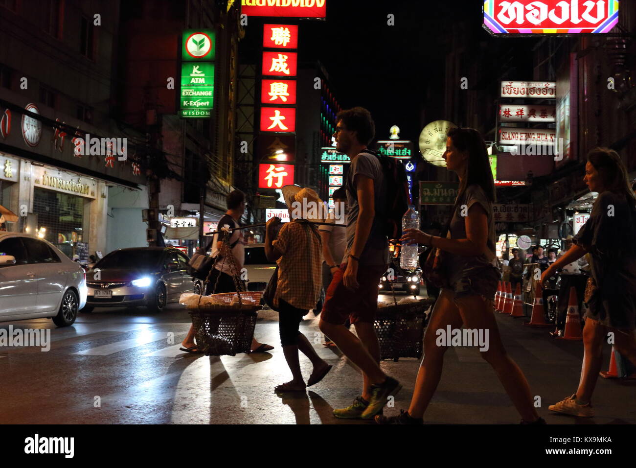 Yaowarat Road, Chinatown, Bangkok, Thailand Stockfoto