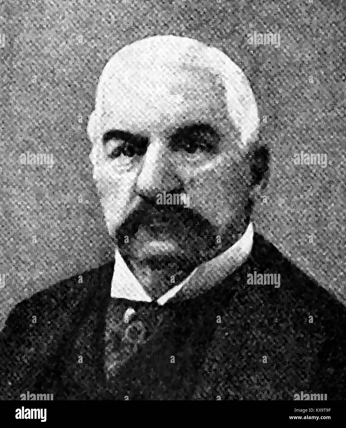 Ein Portrait von John pierpoint Morgan (J.P.Morgan) amerikanischer Bankier und Finanzier 1837-1913. Stockfoto