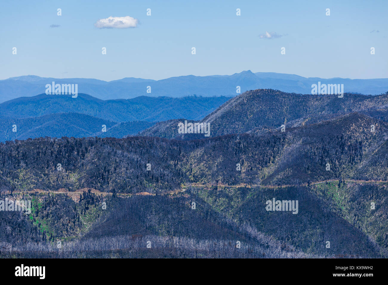 Australischen Alpen in der Nähe von Mount Hotham, Victoria, Australien Stockfoto