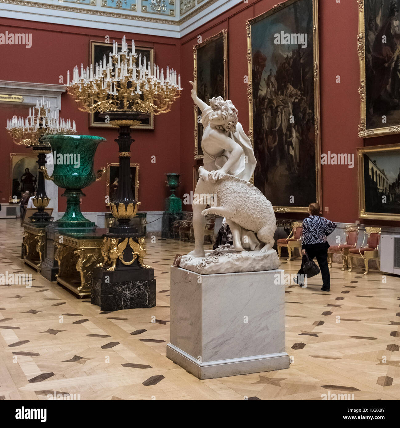 Interior Detail der Eremitage, Sankt Petersburg, Russland Stockfoto