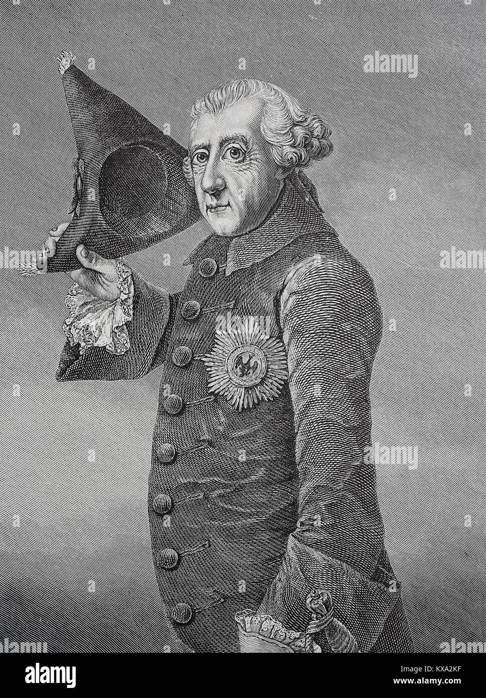 Porträt von Friedrich II. und Friedrich der Große, im Volksmund auch