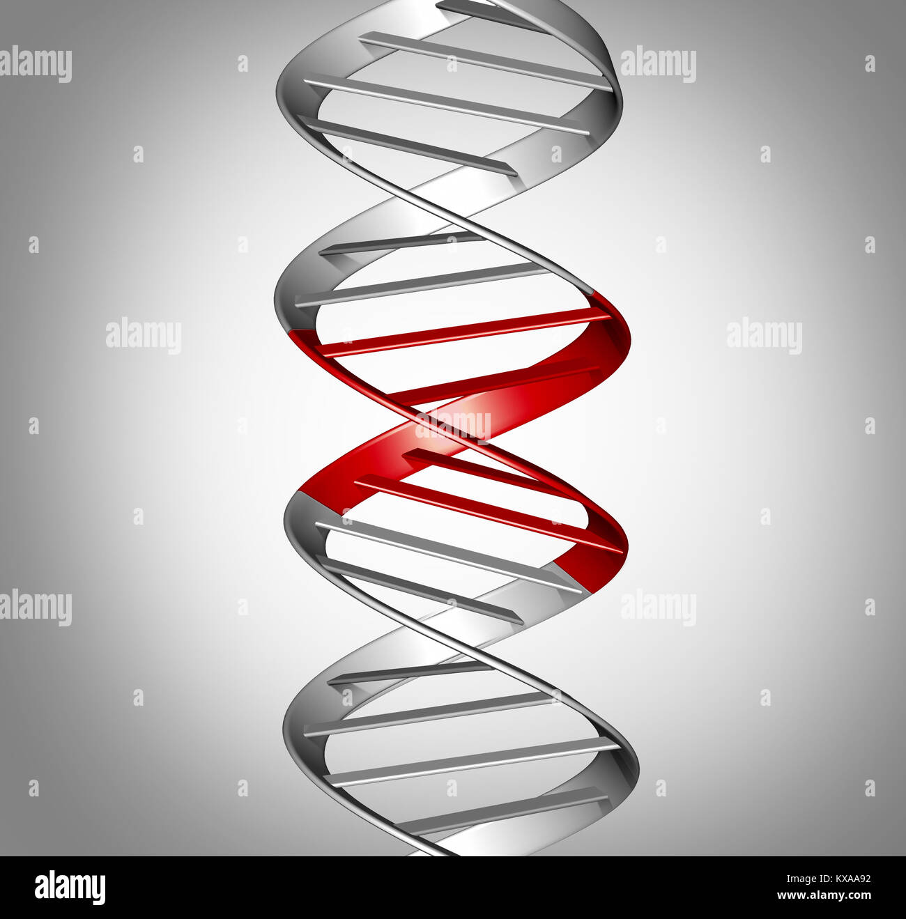 Genomische Therapie und gentherapeutische Behandlung oder genomic bearbeiten oder genetische Manipulation medizinische und wissenschaftliche Symbol als ein DNA-Strang. Stockfoto