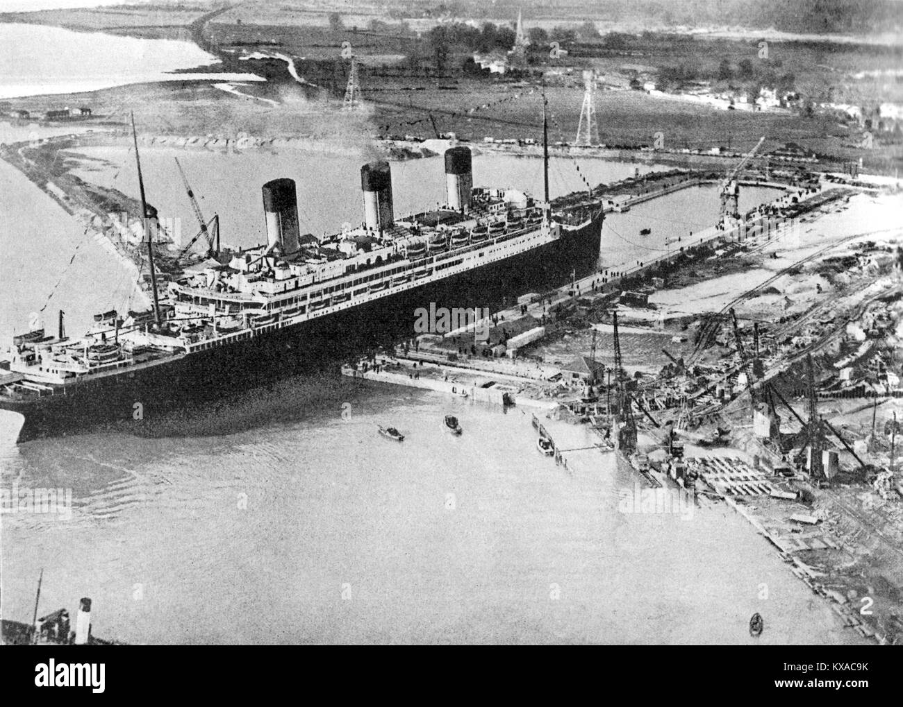 RMS Majestic wurde ein White Star Ocean Liner, die ursprünglich im Jahr 1914 gestartet Stockfoto