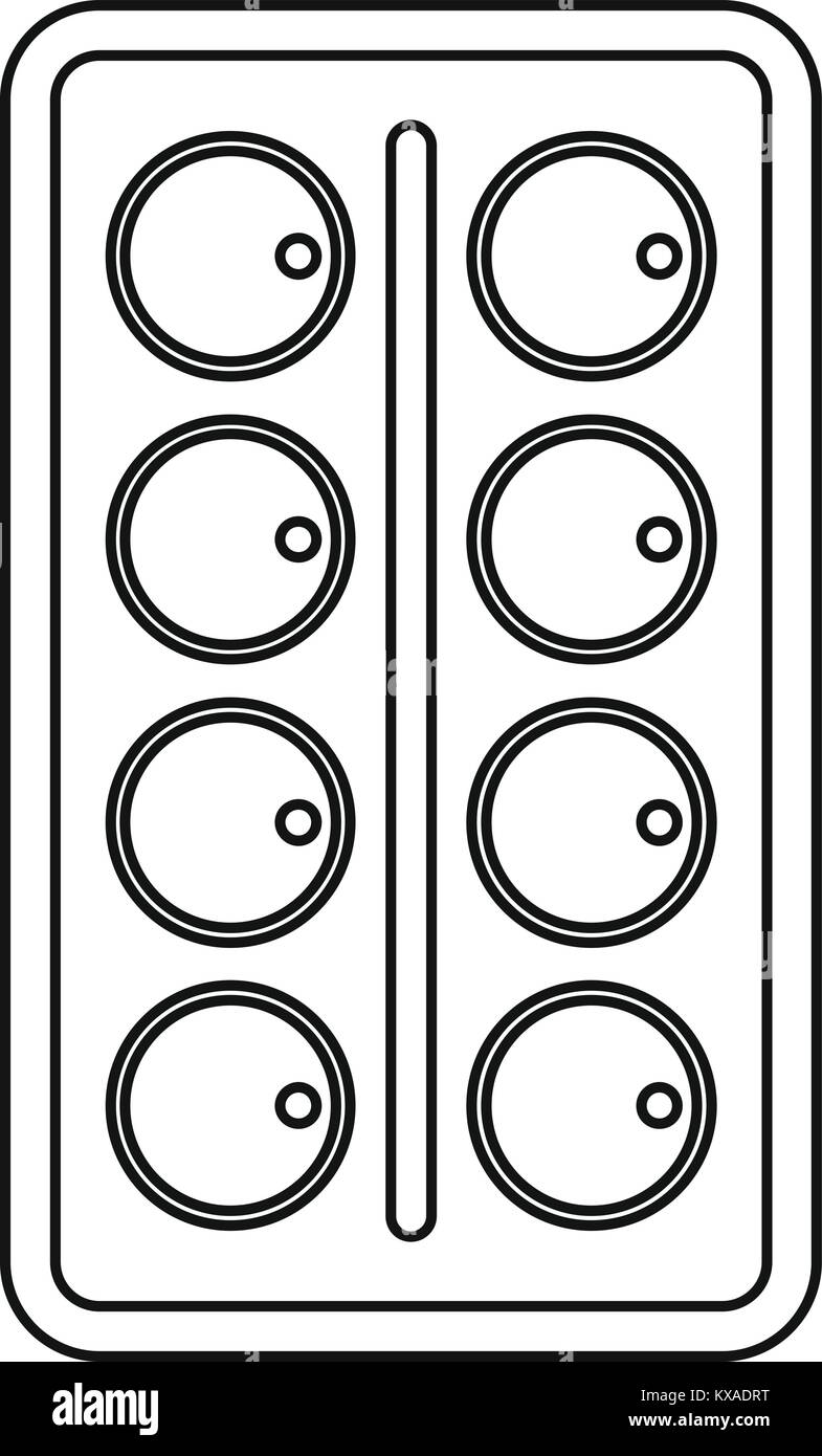 Aquarell Symbol, outline Style Stock Vektor