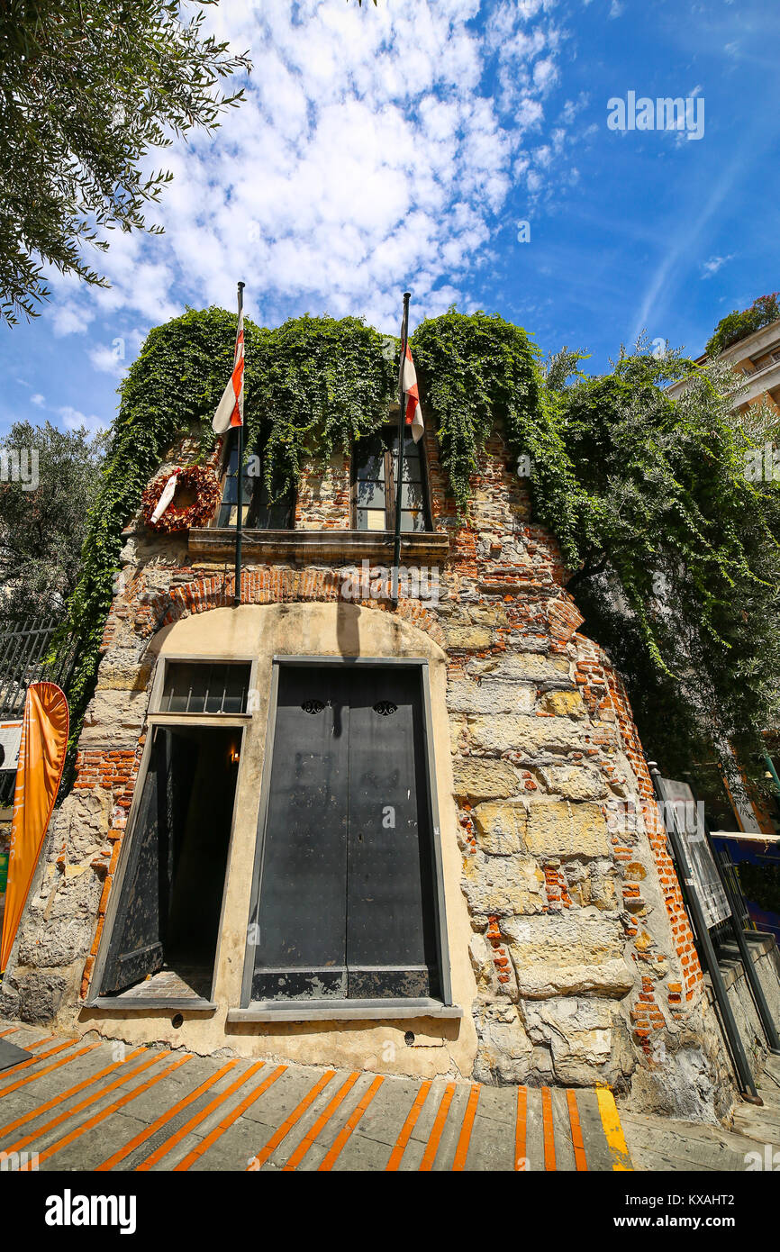 Haus von Christoph Kolumbus in Genua Stockfoto