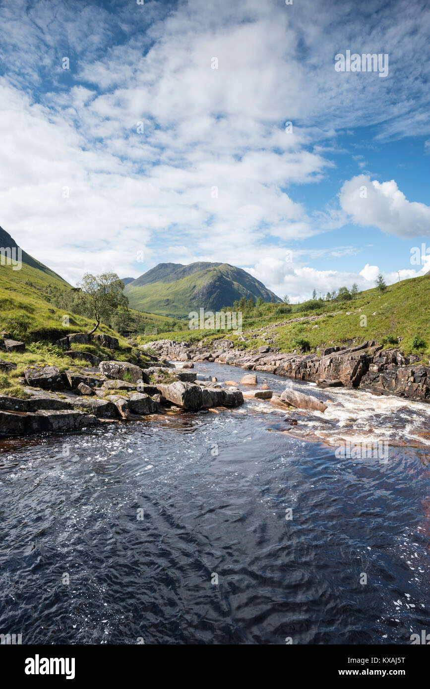 Etive River, Highlands, Schottland, Großbritannien Stockfoto