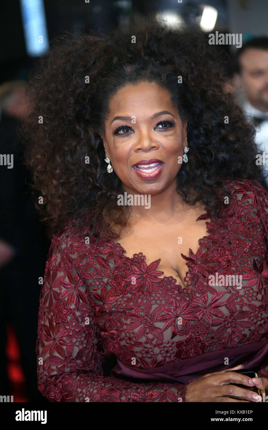 London, Großbritannien. 16 Feb, 2014. Uns Entertainerin und Schauspielerin Oprah Winfrey stellt im Presseraum des 66. jährlichen British Academy Film Awards aka der EE British Academy Film Awards aka Baftas am Royal Opera House in London, Großbritannien, 16. Februar 2014. Credit: Hubert Boesl - KEINE LEITUNG SERVICE | Verwendung weltweit/dpa/Alamy leben Nachrichten Stockfoto