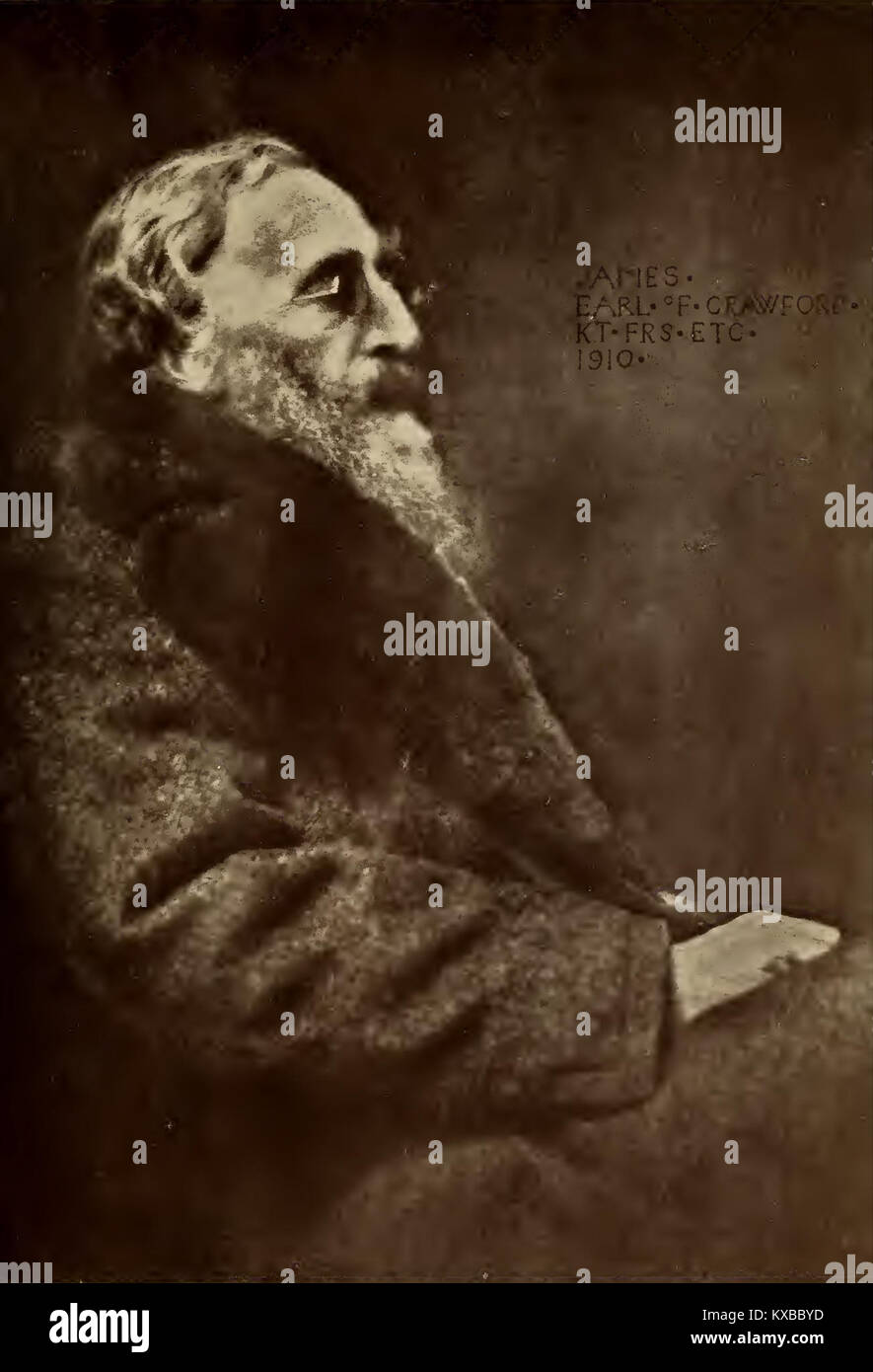Porträt von James Ludovic Lindsay, 26. Earl of Crawford und 9. Earl of Balcarres, einem britischen Astronomen, Bibliophilen und Politiker im späten 19. Und frühen 20. Jahrhundert. Stockfoto