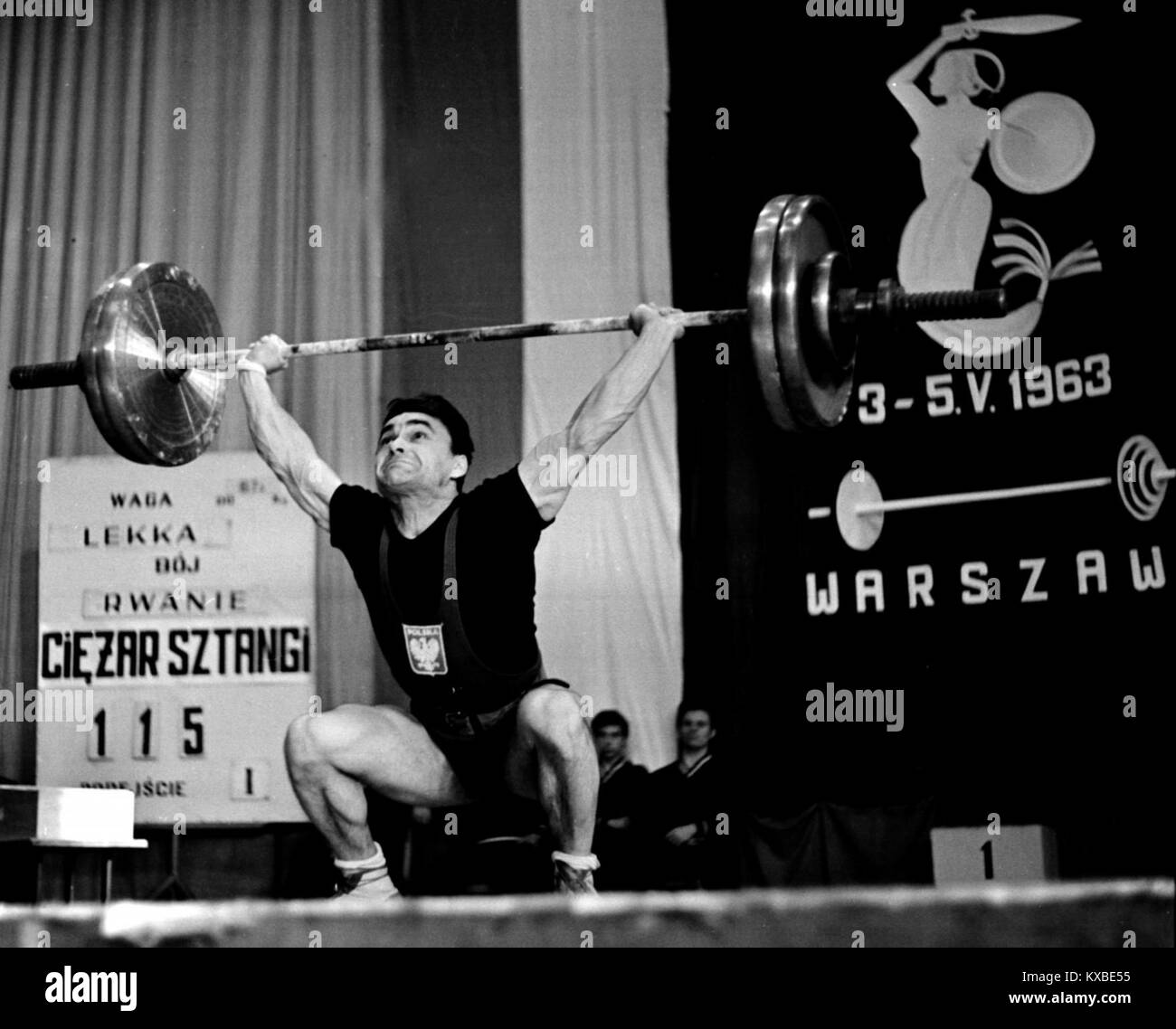 Marian Zieliński war ein polnischer Gewichtheber, der in der Mitte des 20. Jahrhunderts an internationalen Wettbewerben teilnahm und Polen bei großen Wettbewerben, darunter bei den Veranstaltungen 1963, repräsentierte. Stockfoto