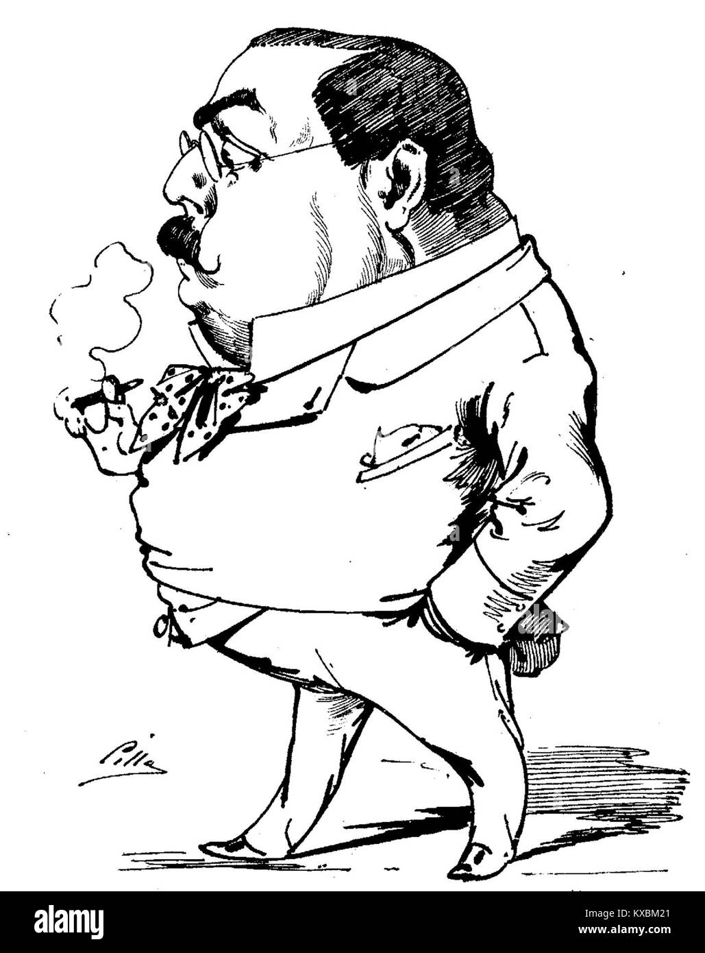 Foto aus Madrid, 9. September 1883, eine Szene aus der Publikation „Cómico“, die den kulturellen und historischen Kontext Spaniens im späten 19. Jahrhundert veranschaulicht. Stockfoto