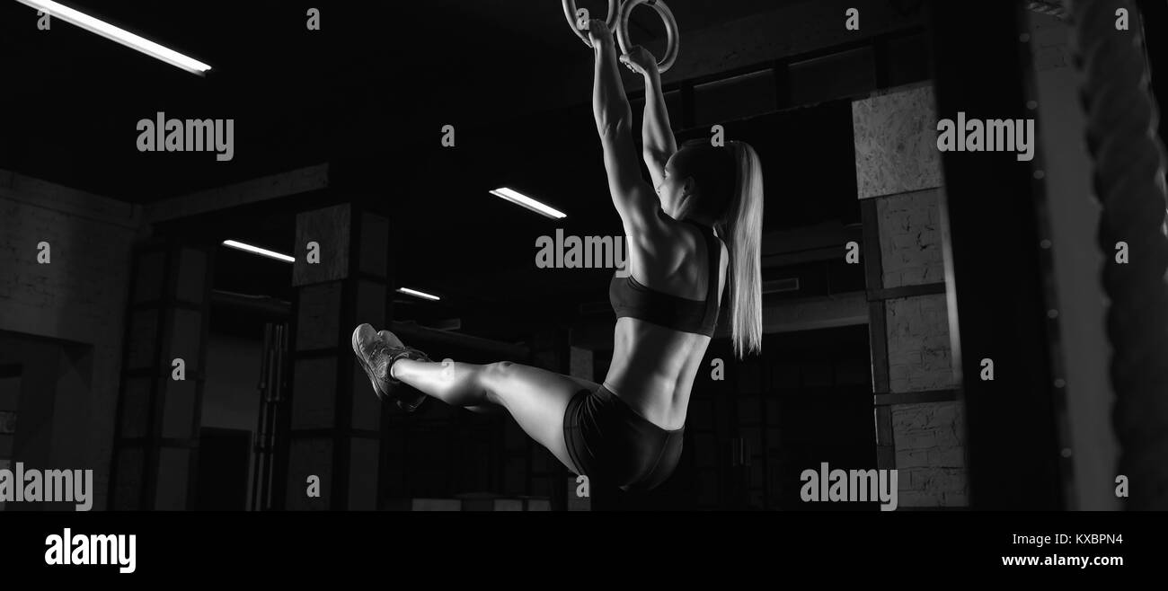 Weibliche fitness Sportler trainieren Stockfoto