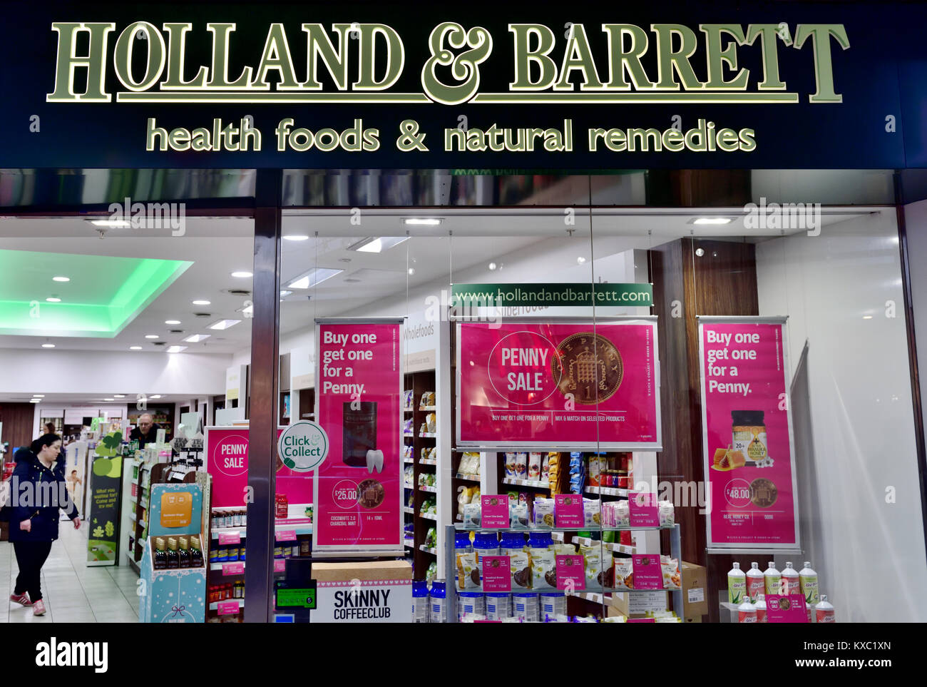 Holland & Barrett Gesundheit Lebensmittel und natürliche Heilmittel in Cribbs Causeway, Patchway, Bristol, Großbritannien Stockfoto