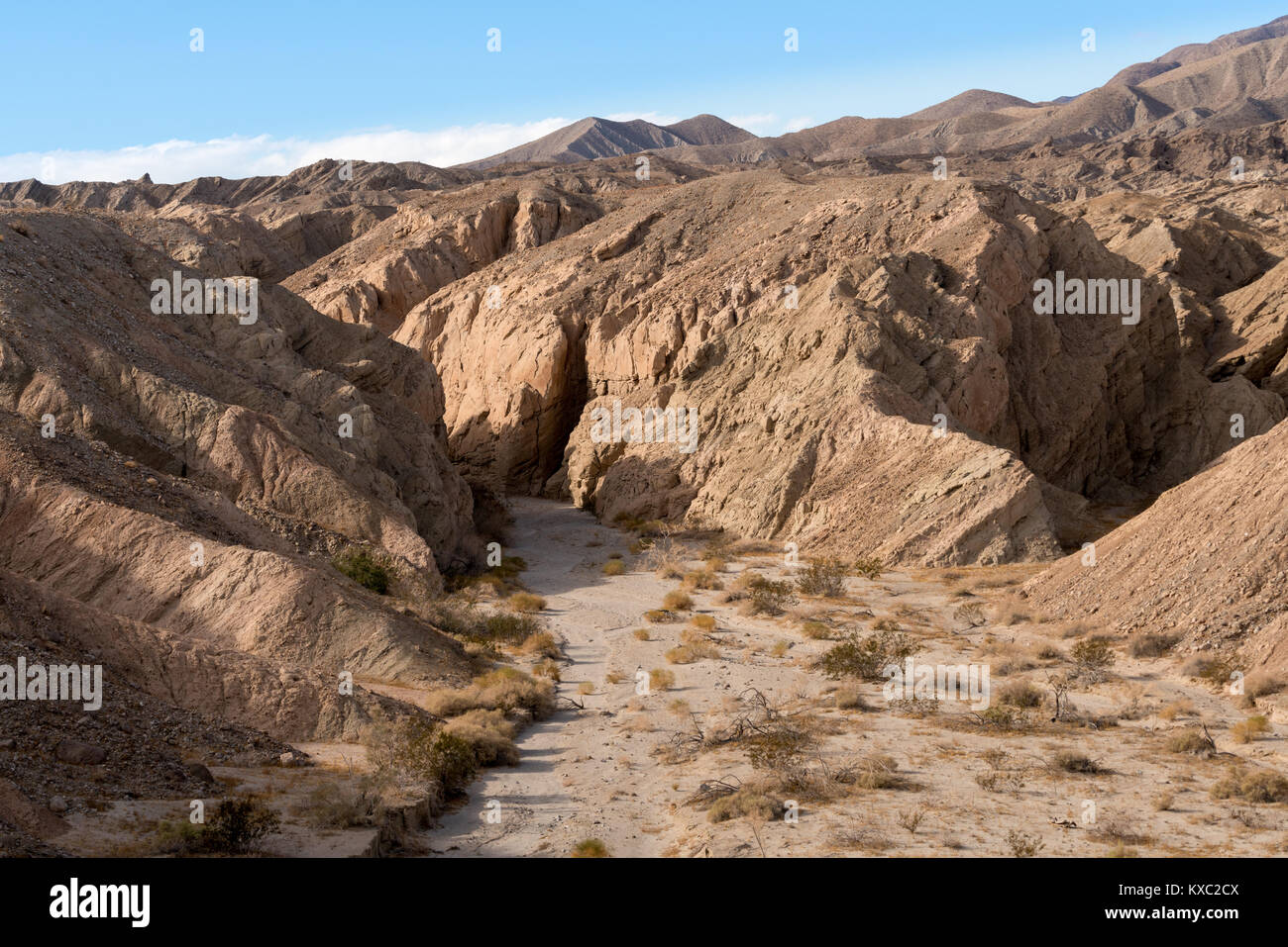 Badlands in der Nähe von Borrego Springs in Kalifornien Wüste Stockfoto