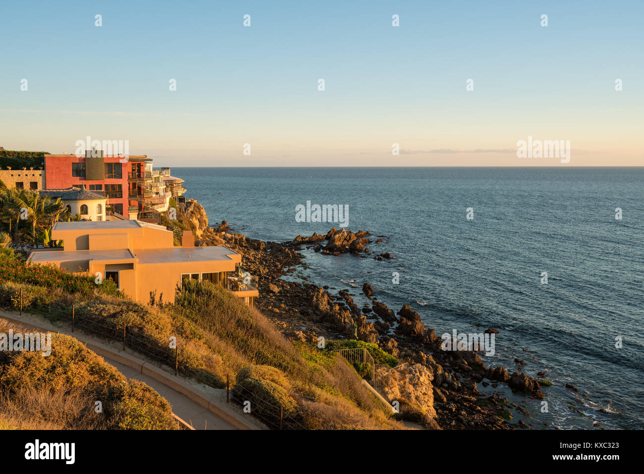 Luxus am Meer gelegenen Häuser an Corona Del Mar in der Nähe von Newport Beach Stockfoto