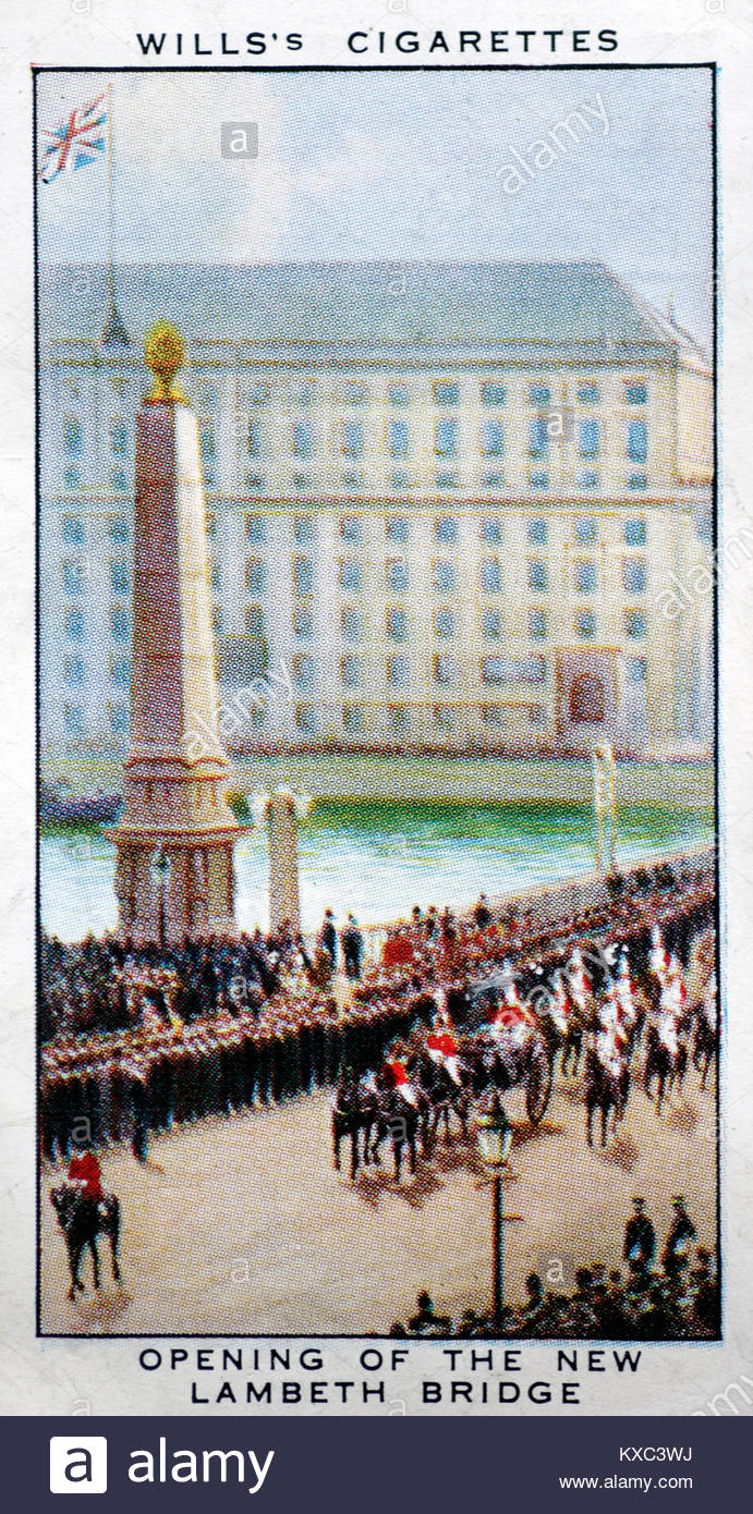 Die Regierungszeit von König George V - Eröffnung des neuen Lambeth Brücke 1932 Stockfoto