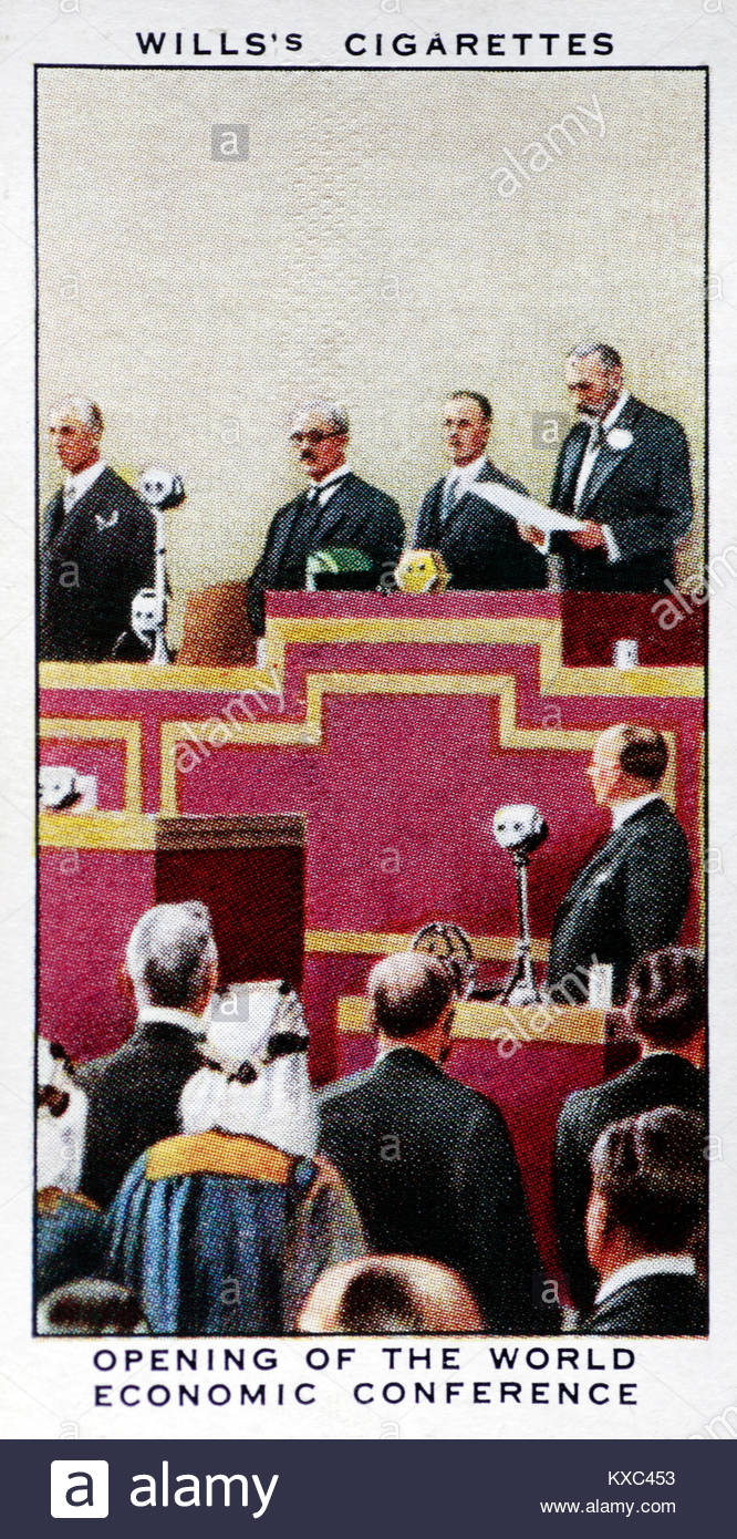 Die Regierungszeit von König George V - zur Eröffnung des World Economic Conference 1933 Stockfoto