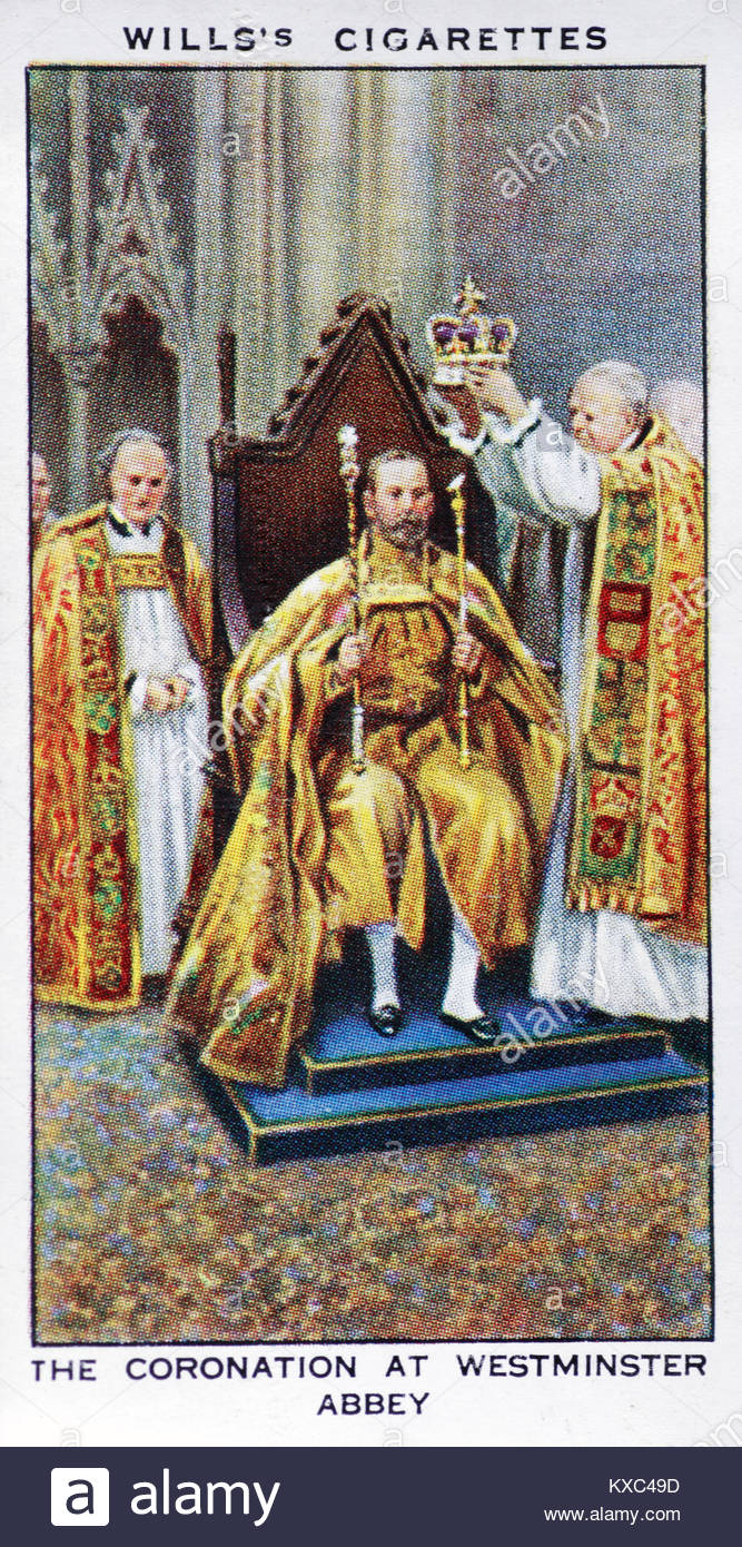 Die Regierungszeit von König George V - Krönung von König George V in der Westminster Abbey 1911 Stockfoto