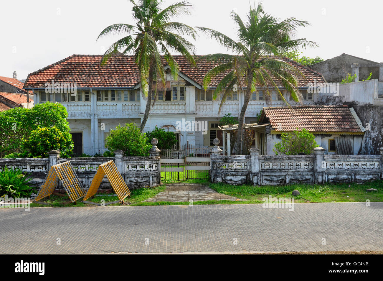 Architektonische Entwürfe aus der vergangenen Zeit der niederländischen Kolonialherrschaft, Sri Lanka Stockfoto