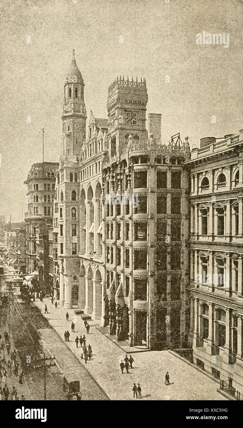 Chestnut Street, West von Ninth Street, Philadelphia, ca. 1900 Stockfoto