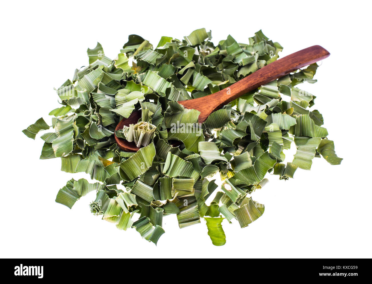 Trocken grüne Blätter pandanus für Kaffee Stockfoto