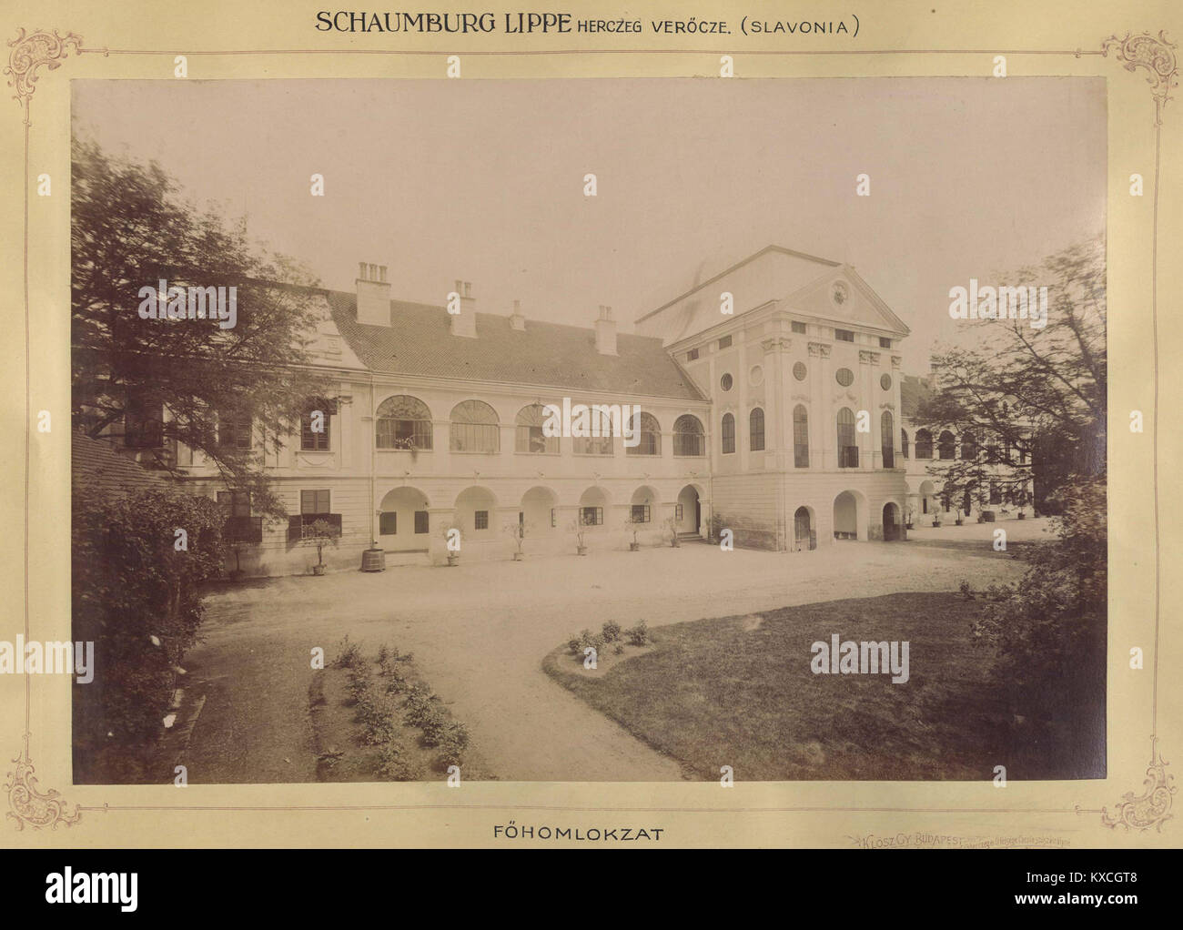 Verőce, Kroatien. Ein pejačević - kastély főhomlokzata között, 1895-1899. - Fortepan 83105 Stockfoto