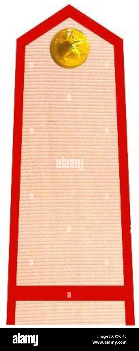 Bild eines Korporals, der in der Vietnamesischen Volksarmee dient, zeigt den Rang und die Uniform eines Unteroffiziers innerhalb der vietnamesischen Militärstruktur. Stockfoto