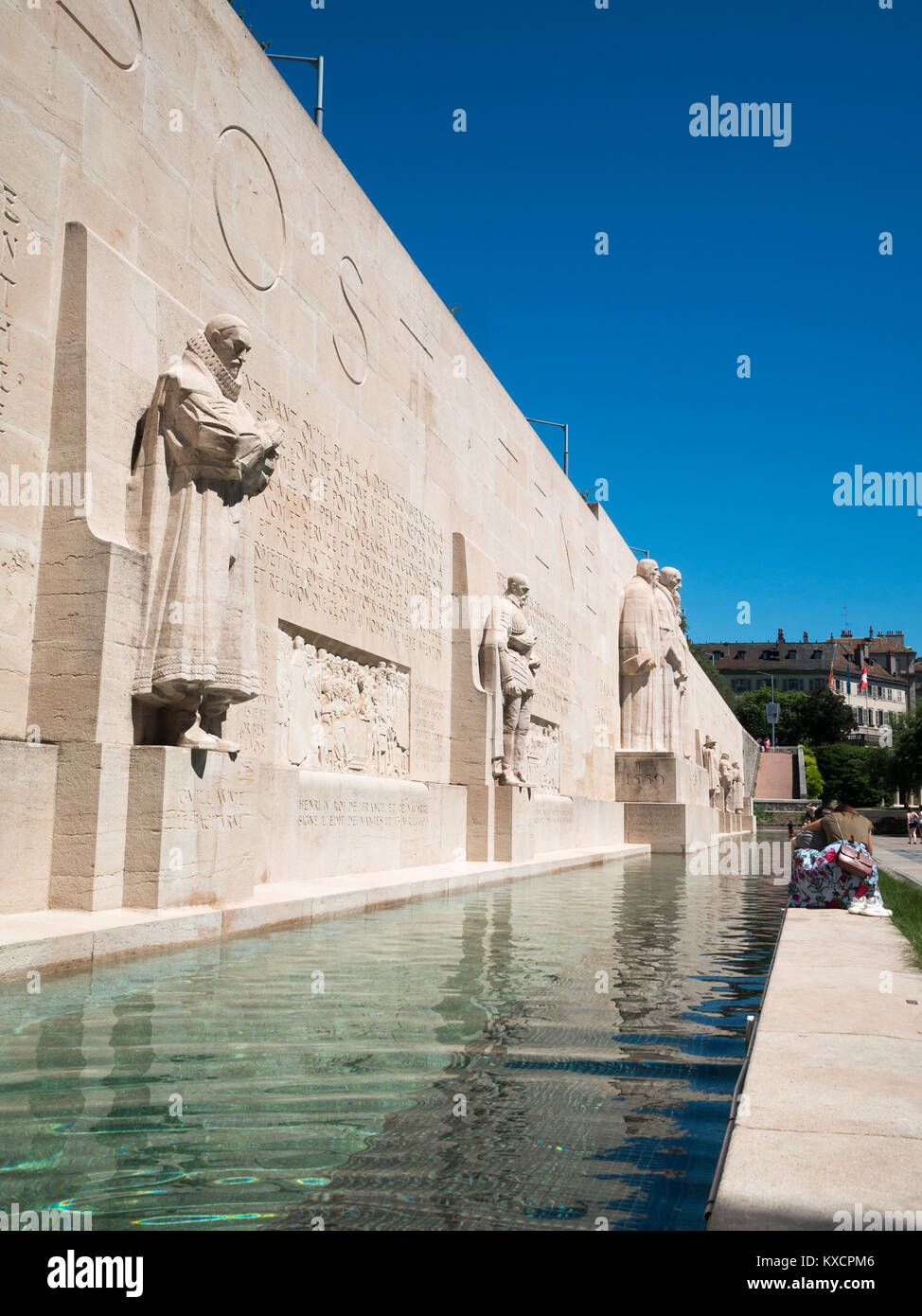 Reformation Wand allgemeine Ansicht, Genf Stockfoto