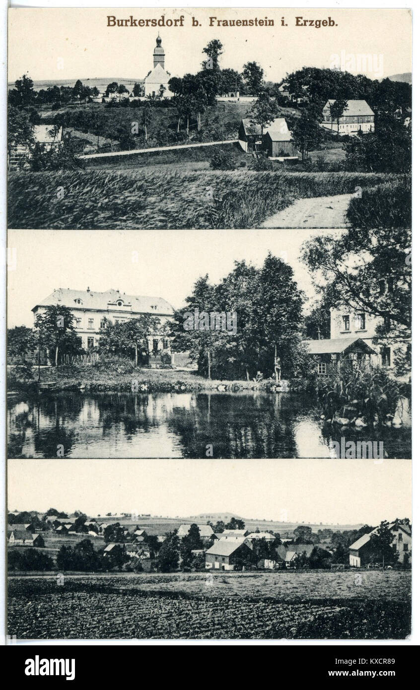 20918 - Burkersdorf (Frauenstein)-1918 - Ortsansichten-Brück&Sohn Kunstverlag Stockfoto