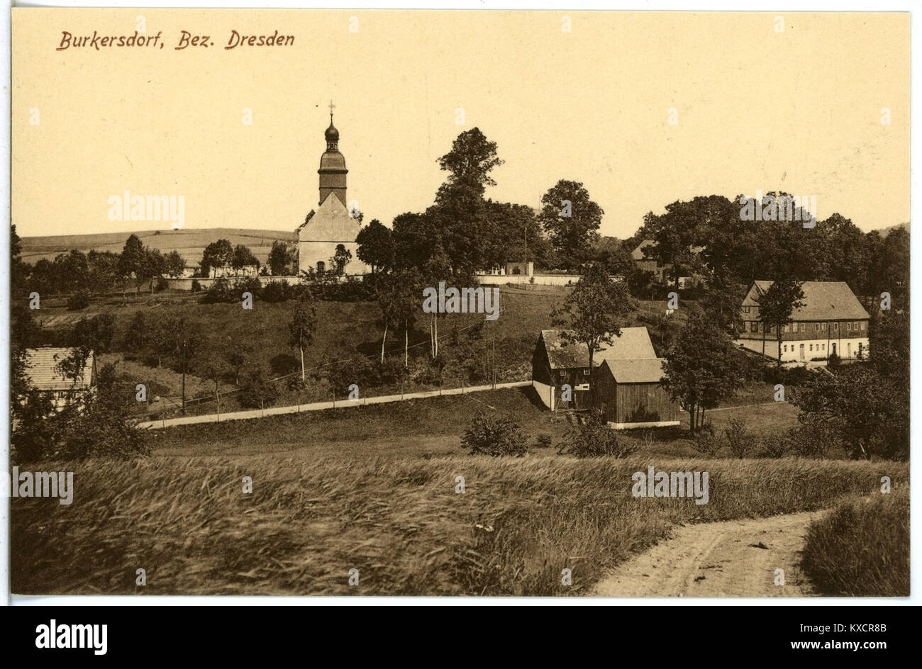 20920 - Burkersdorf (Frauenstein)-1918 - Blick auf Burkersdorf-Brück&Sohn Kunstverlag Stockfoto
