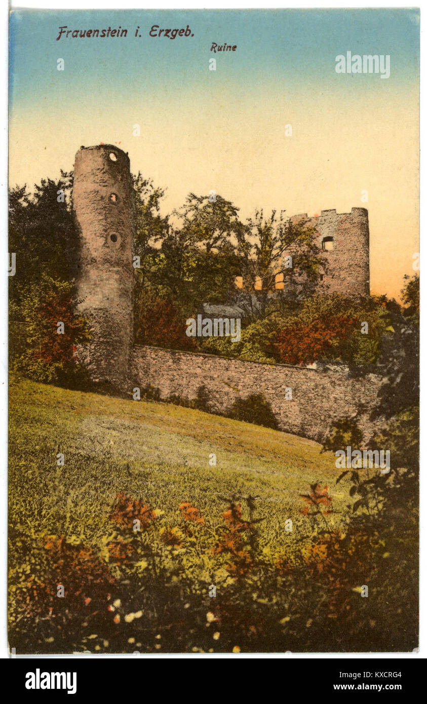21040 - Frauenstein-1918 - Ruine-Brück&Sohn Kunstverlag Stockfoto